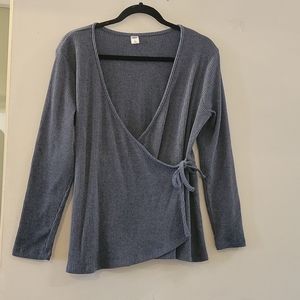 Old Navy - Long-Sleeved Ribbed Wrap Top